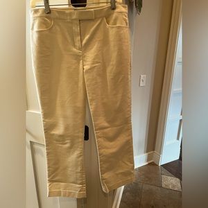 Theory brushed cotton flared boot cut pants.